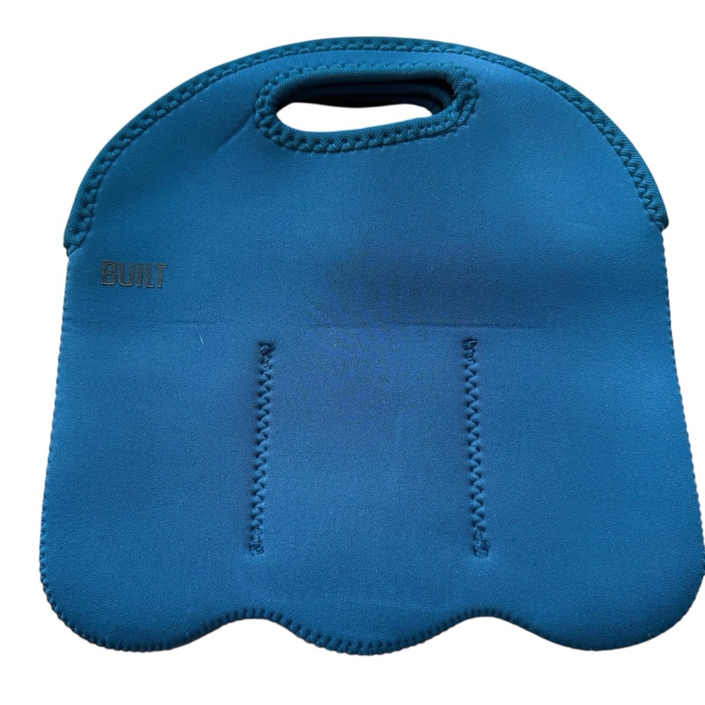 Brown and Teal Neoprene Wine Tote by BUILT